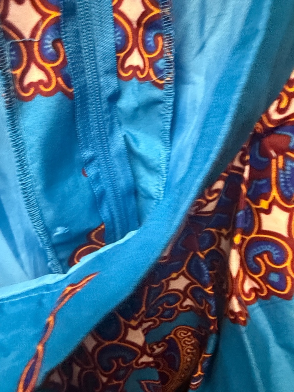 Ghanda Blue & Orange Maxi Skirt - Picture 4 of 5